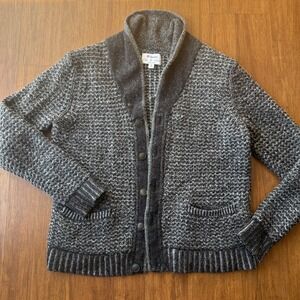 Rag & Bone Cardigan Sweater Gray Mens Medium Wool Blend Grandpa Grunge Academia